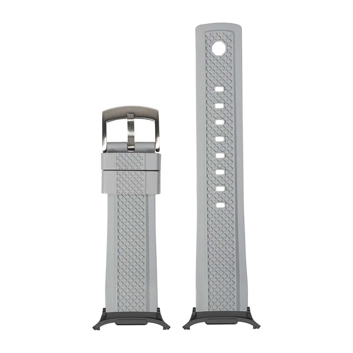 GridLock FKM Rubber - Grey for the Galaxy Watch 8, 9 and Ultra with adapter fitted
