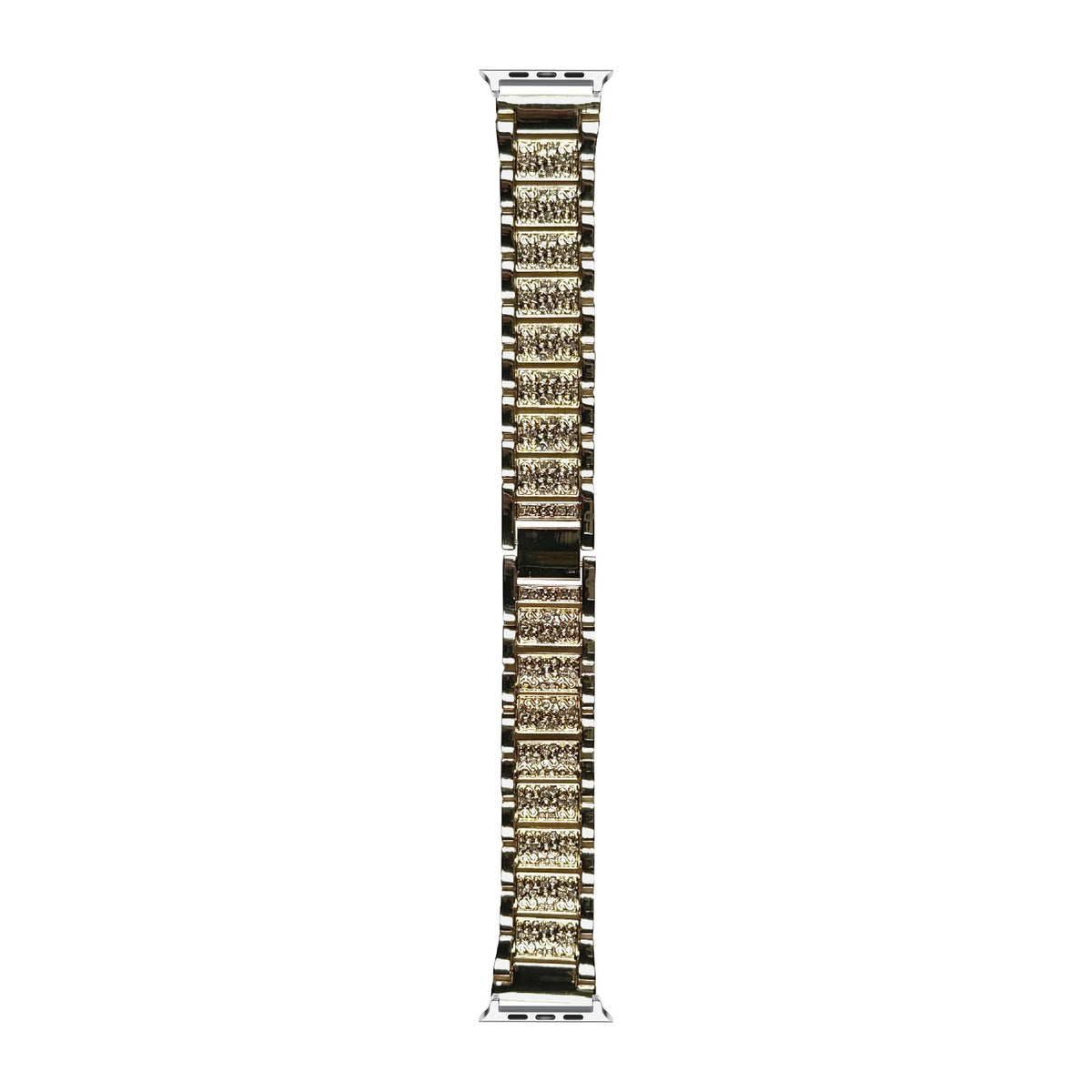 Zirconia Shimmer Bracelet Gold Silver with Connecters - Spring Bar Type for Apple Watch