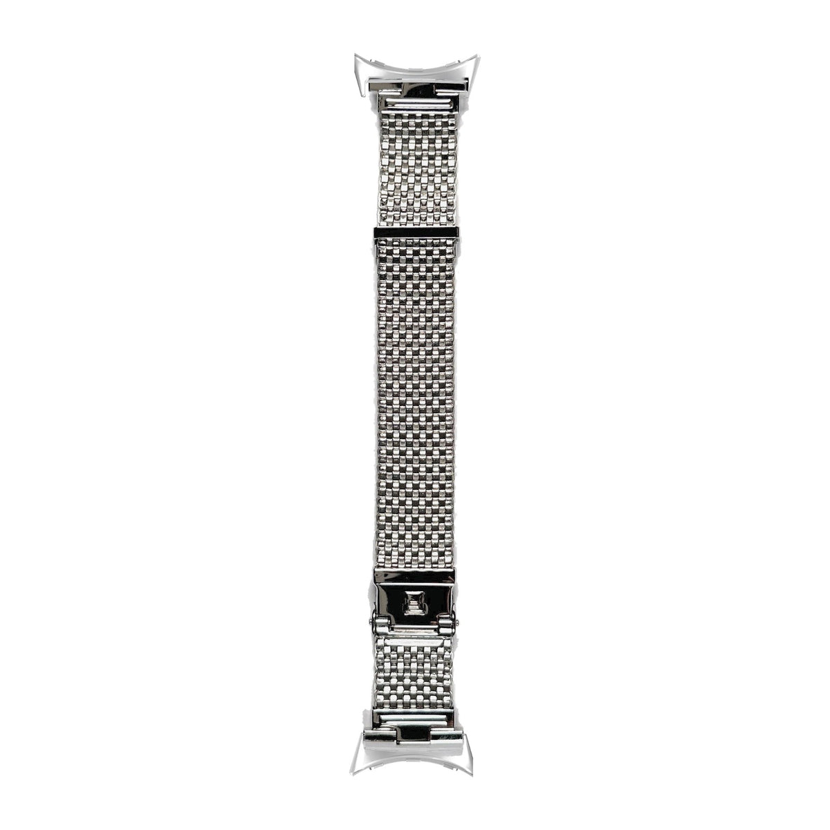 Komfit "JB" Mesh Watch Bracelet Silver with Straight Ends with Google Pixel Spring Bar Adapters - Wear Any 20mm Strap! for Pixel Watch 1-5 41mm