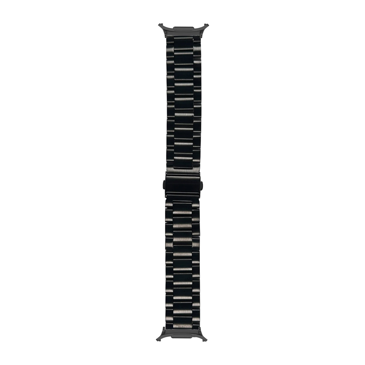 Steel Bracelet Black with Deployant Clasp - Black with Strap Adapter for Galaxy Watch 8-9/Ultra