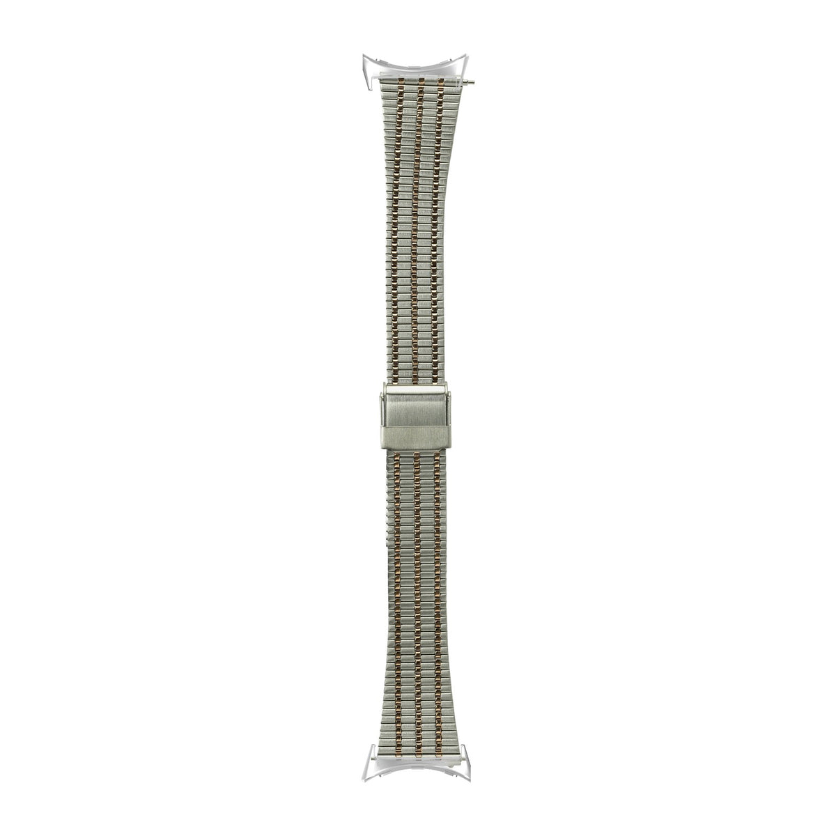 Vintage Tapered Bracelet Silver / Rose Gold Silver with Google Pixel Spring Bar Adapters - Wear Any 20mm Strap! for Pixel Watch 1-5 41mm