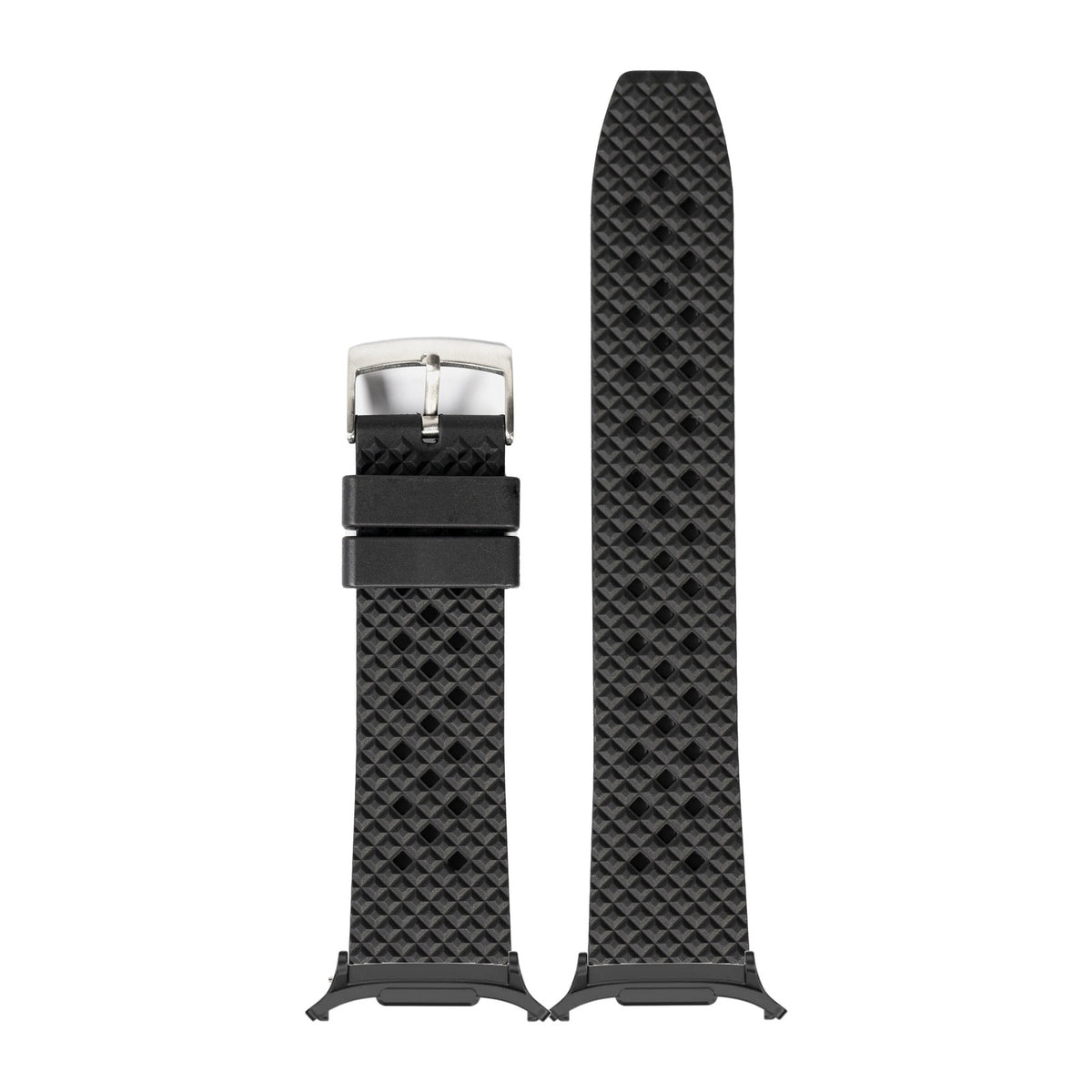 King Honeycomb FKM Rubber - Black Black with Strap Adapter for Galaxy Watch 8-9/Ultra