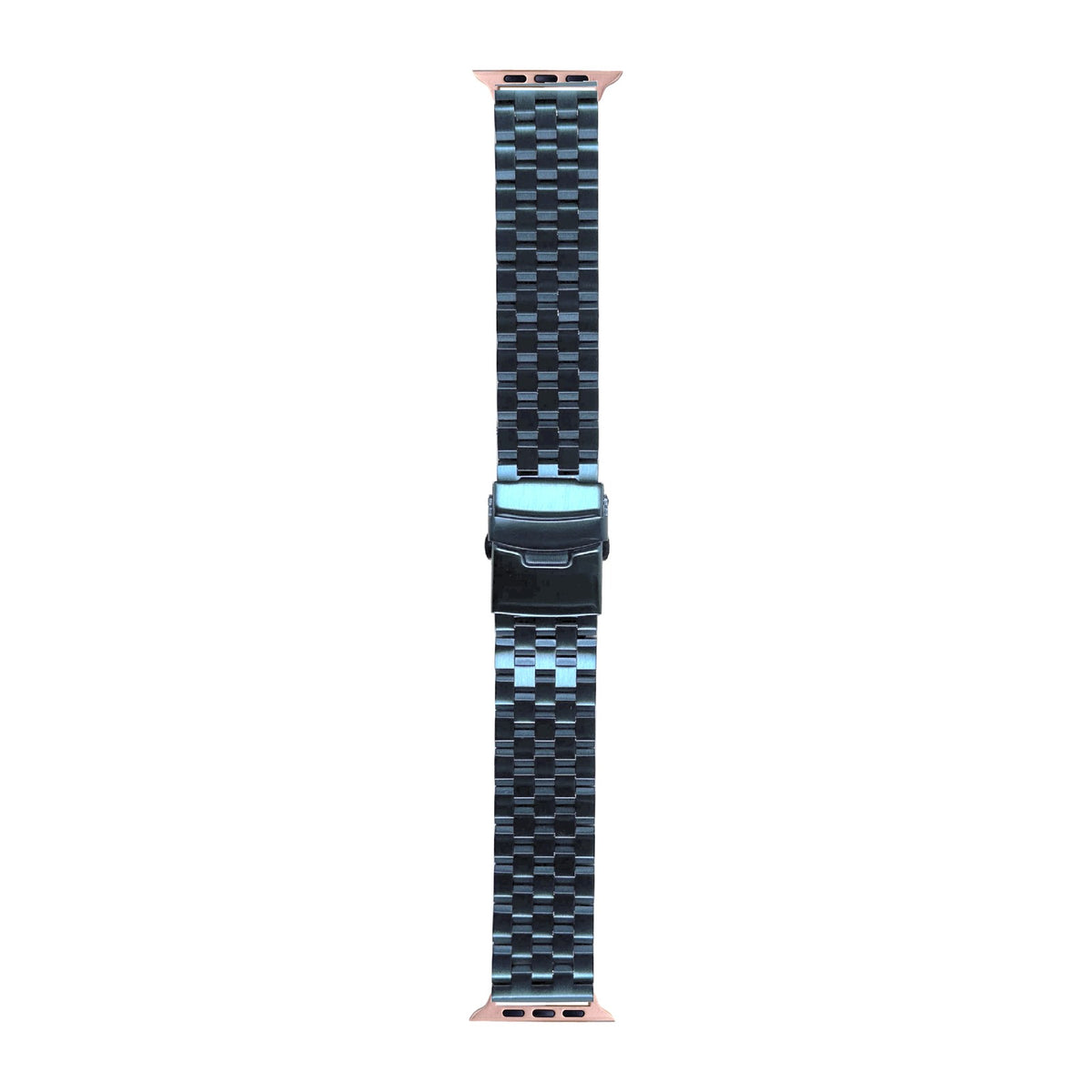 Engineer Bracelet - Folding Deployant Clasp - Blue Rose Gold with Connecters - Spring Bar Type for Apple Watch