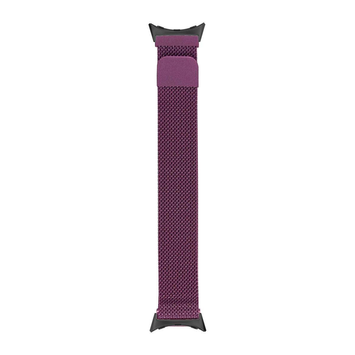 Milanese - Violet Black with Google Pixel Spring Bar Adapters - Wear Any 20mm Strap! for Pixel Watch 3-5 45mm