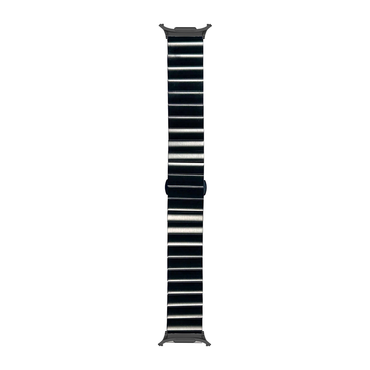 Steel Bracelet (Black) - Deployant Clasp 3 Black with Strap Adapter for Galaxy Watch 8-9/Ultra