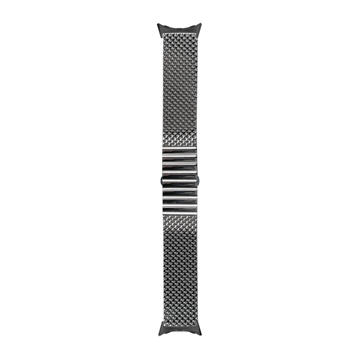 [Pixel Watch 3-5 45mm] Milanese Link 2792 - Silver [Strap Thickness: 3.6mm] - Gold with None adapters attached, flat lay
