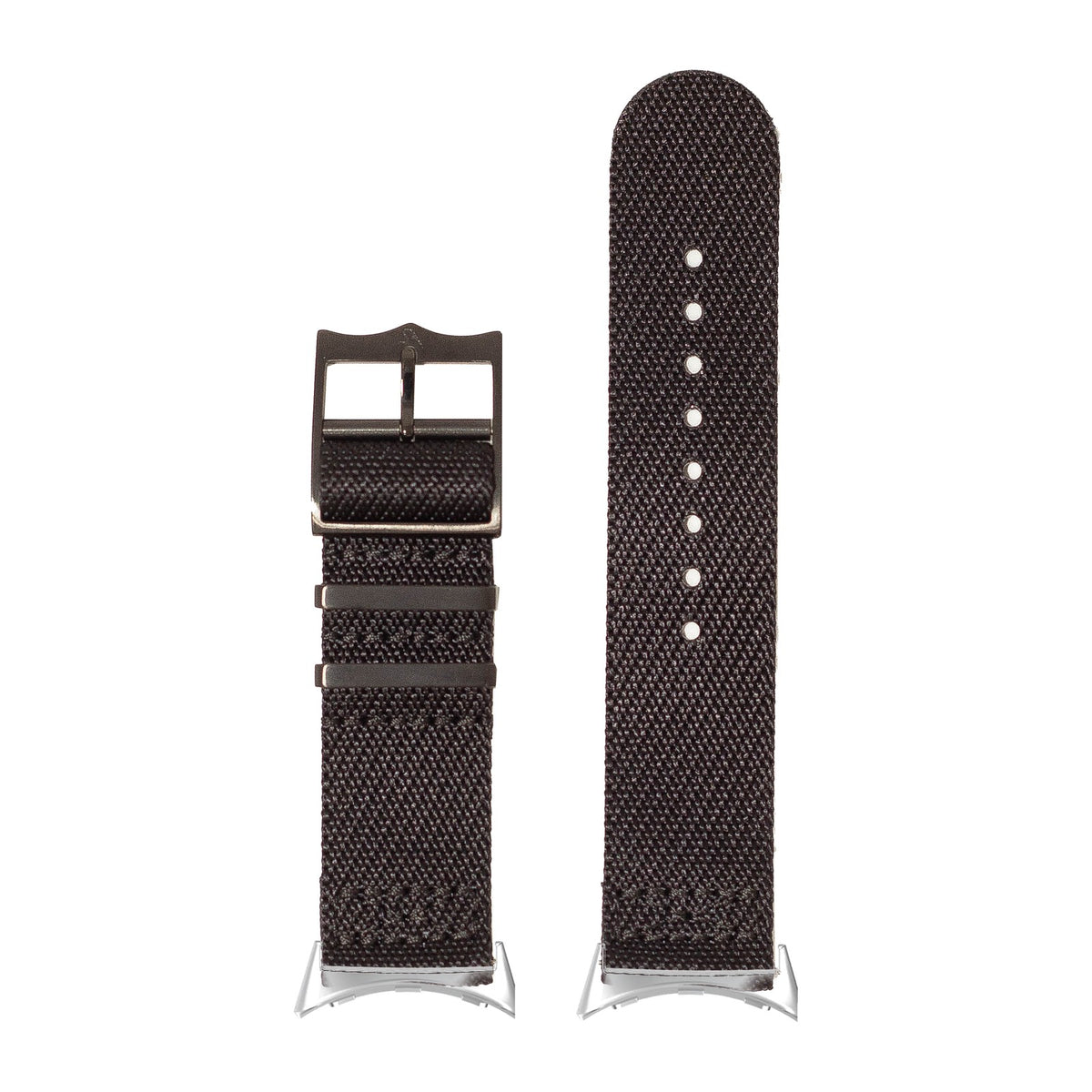 Cross Militex - Stealth Black [Black Hardware] Silver with Google Pixel Spring Bar Adapters - Wear Any 20mm Strap! for Pixel Watch 1-5 41mm