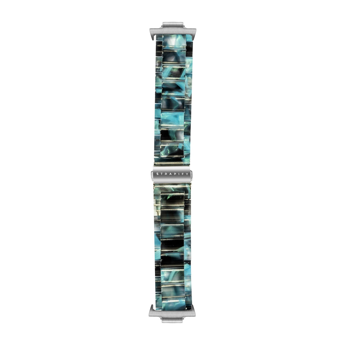 Crystalised Acetate - Blue Galaxy Silver with Strap Adapter for Tissot PRX 40