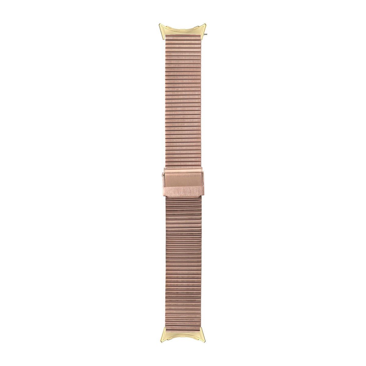 Flat-Link Micro-Adjustable Bracelet Rose Gold Gold with Google Pixel Spring Bar Adapters - Wear Any 20mm Strap! for Pixel Watch 1-5 41mm