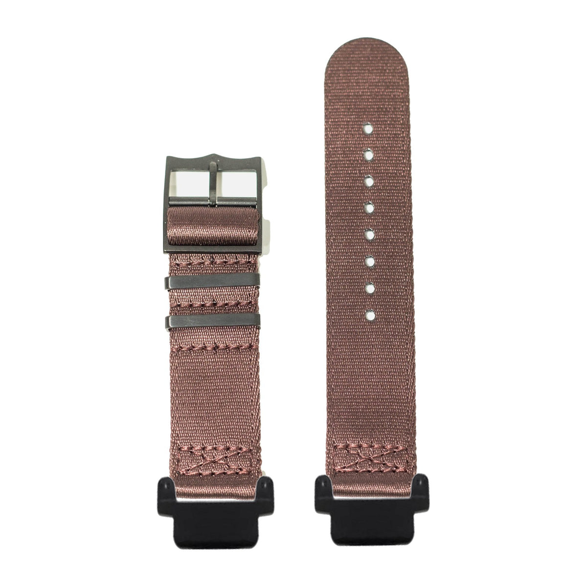 Ultra Militex - Stealth Brown [Black Hardware] Black with Garmin Forerunner 220/ 230/ 235/ 620/ 630/ 735XT Strap Adapters for Garmin Forerunner 220/ 230/ 235/ 620/ 630/ 735XT