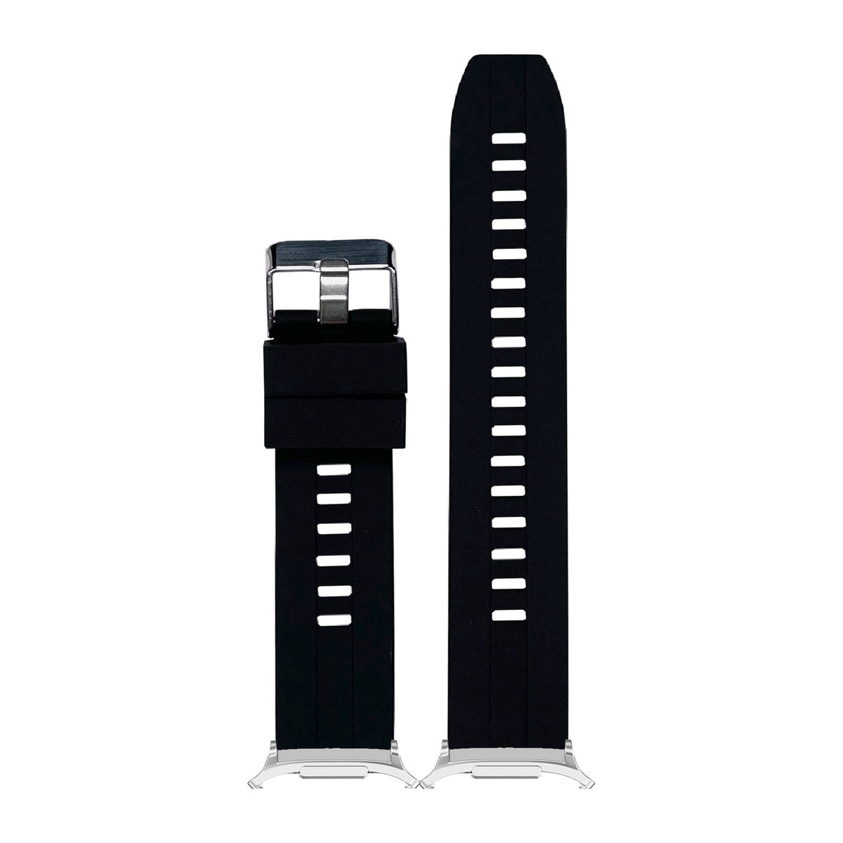 Flexi Silicone 2 Black Silver with Strap Adapter for Galaxy Watch 8-9/Ultra