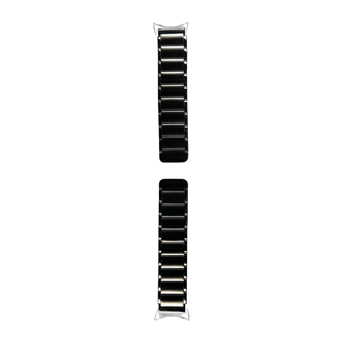 Magnetic Steel Bracelet Dark Grey Silver with Google Pixel Spring Bar Adapters - Wear Any 20mm Strap! for Pixel Watch 1-5 41mm