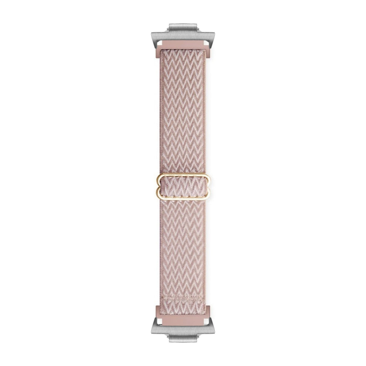 Weaved Loop Rose Pink Silver with Strap Adapter for Tissot PRX 40