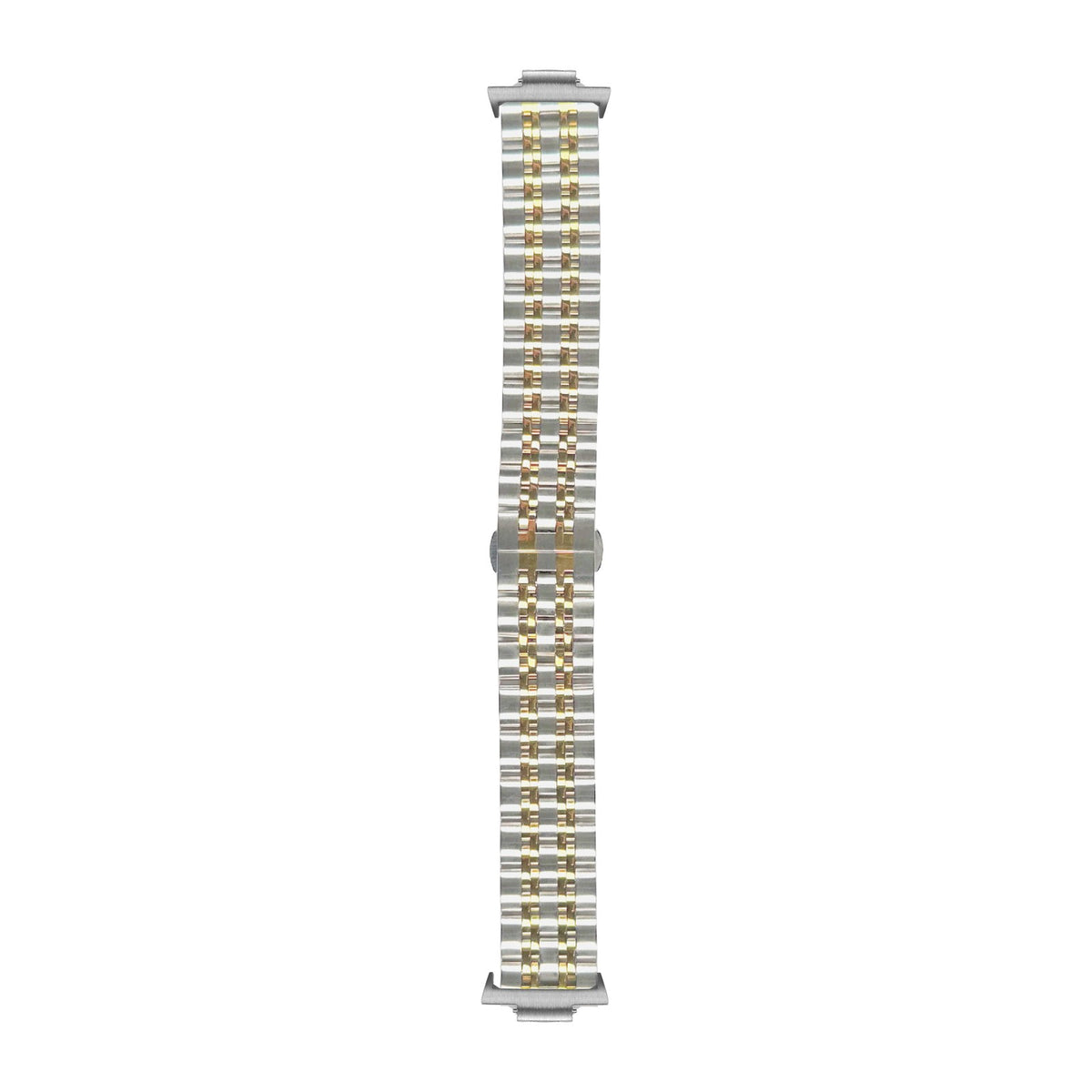Steel Bracelet (Silver/Rose Gold) - Deployment Clasp 2 Silver with Strap Adapter for Tissot PRX 40