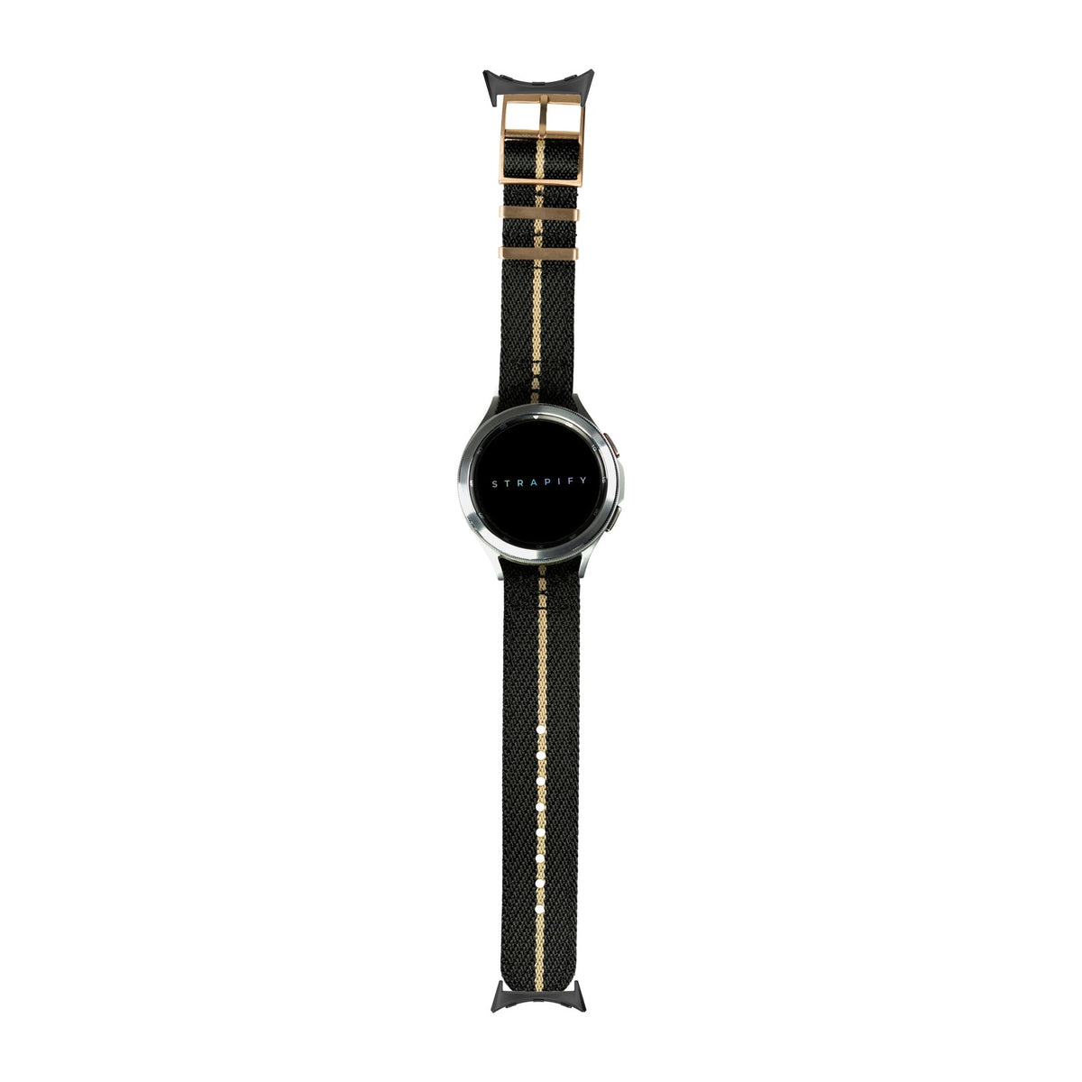 Cross Militex - Night Black / Wheat [Rose Gold Hardware] Black with Google Pixel Spring Bar Adapters - Wear Any 20mm Strap! for Pixel Watch 3-5 45mm
