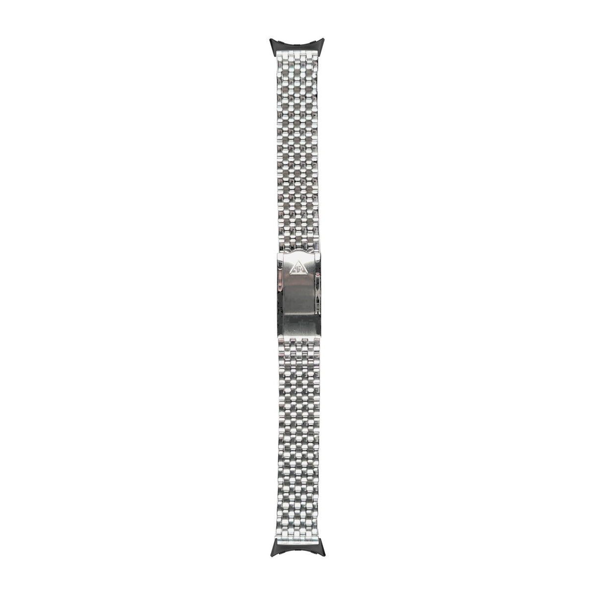 7-Row Beads of Rice Stainless Steel Watch Bracelet Black with Google Pixel Spring Bar Adapters - Wear Any 20mm Strap! for Pixel Watch 3-5 45mm