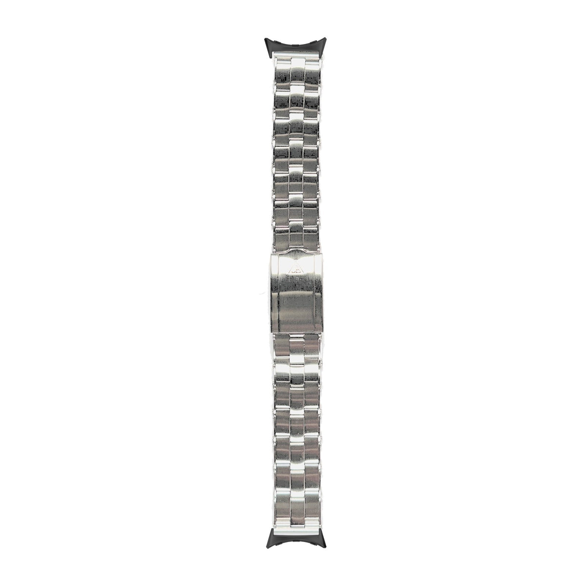 The [Forstner] Rivet Bracelet - Stretch or Solid Links Black with Google Pixel Spring Bar Adapters - Wear Any 20mm Strap! for Pixel Watch 1-5 41mm
