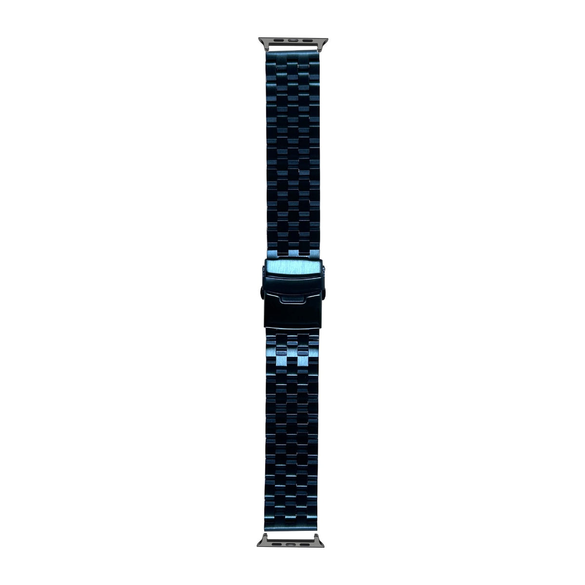 Engineer Bracelet - Folding Deployant Clasp - Blue Black with Connecters - Spring Bar Type for Apple Watch