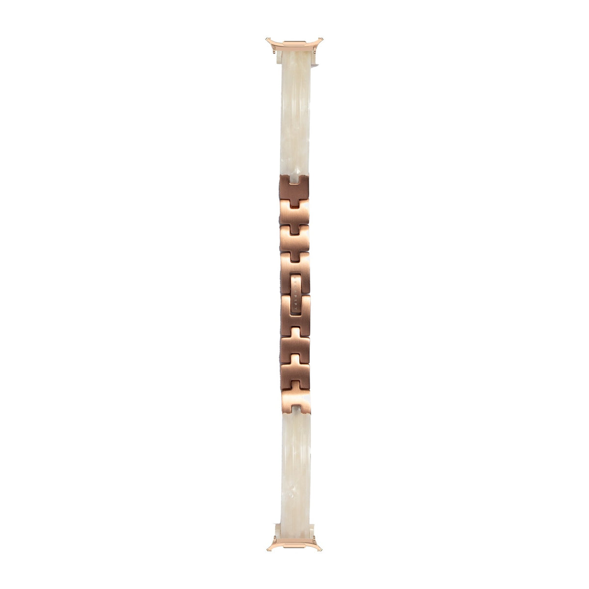 Acetate Bangle - White Pearl / Rose Gold Rose Gold with Strap Adapter for Galaxy Watch 8-9/Ultra