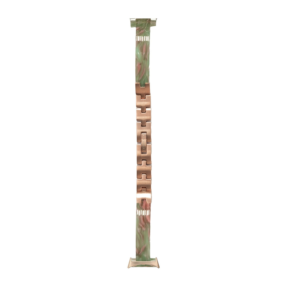 Acetate Bangle - Jade Pearl / Rose Gold Rose Gold with Google Pixel Spring Bar Adapters - Wear Any 20mm Strap! for Pixel Watch 3-5 45mm