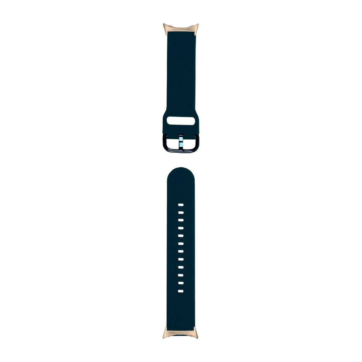 Flexi Silicone 6 Navy Blue Rose Gold with Google Pixel Spring Bar Adapters - Wear Any 20mm Strap! for Pixel Watch 1-5 41mm