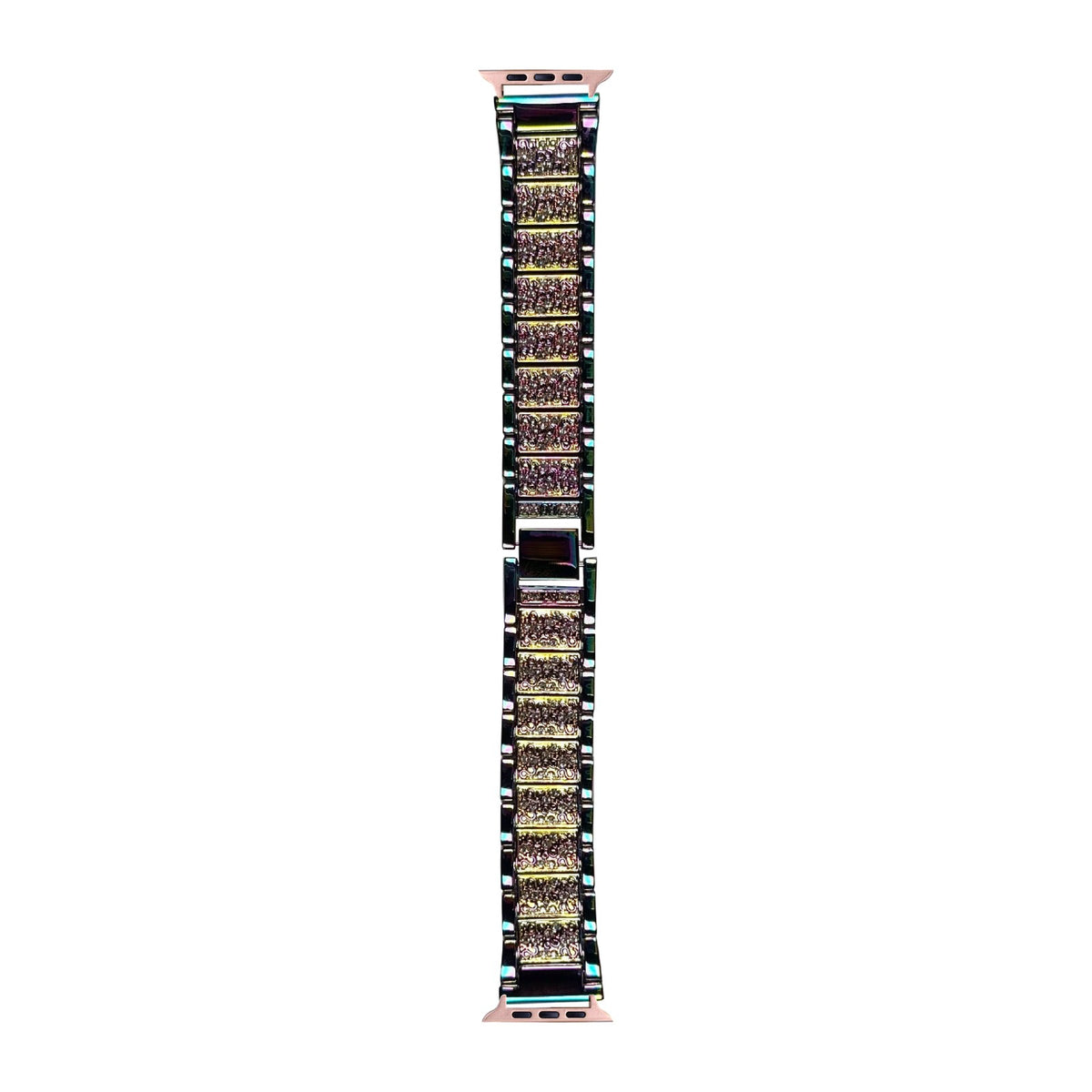 Zirconia Shimmer Bracelet Chameleon Rose Gold with Connecters - Spring Bar Type for Apple Watch