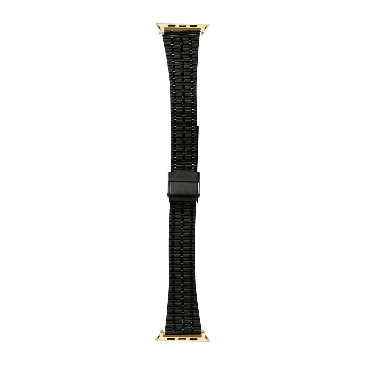 Vintage Tapered Bracelet Black Gold with Connecters - Spring Bar Type for Apple Watch