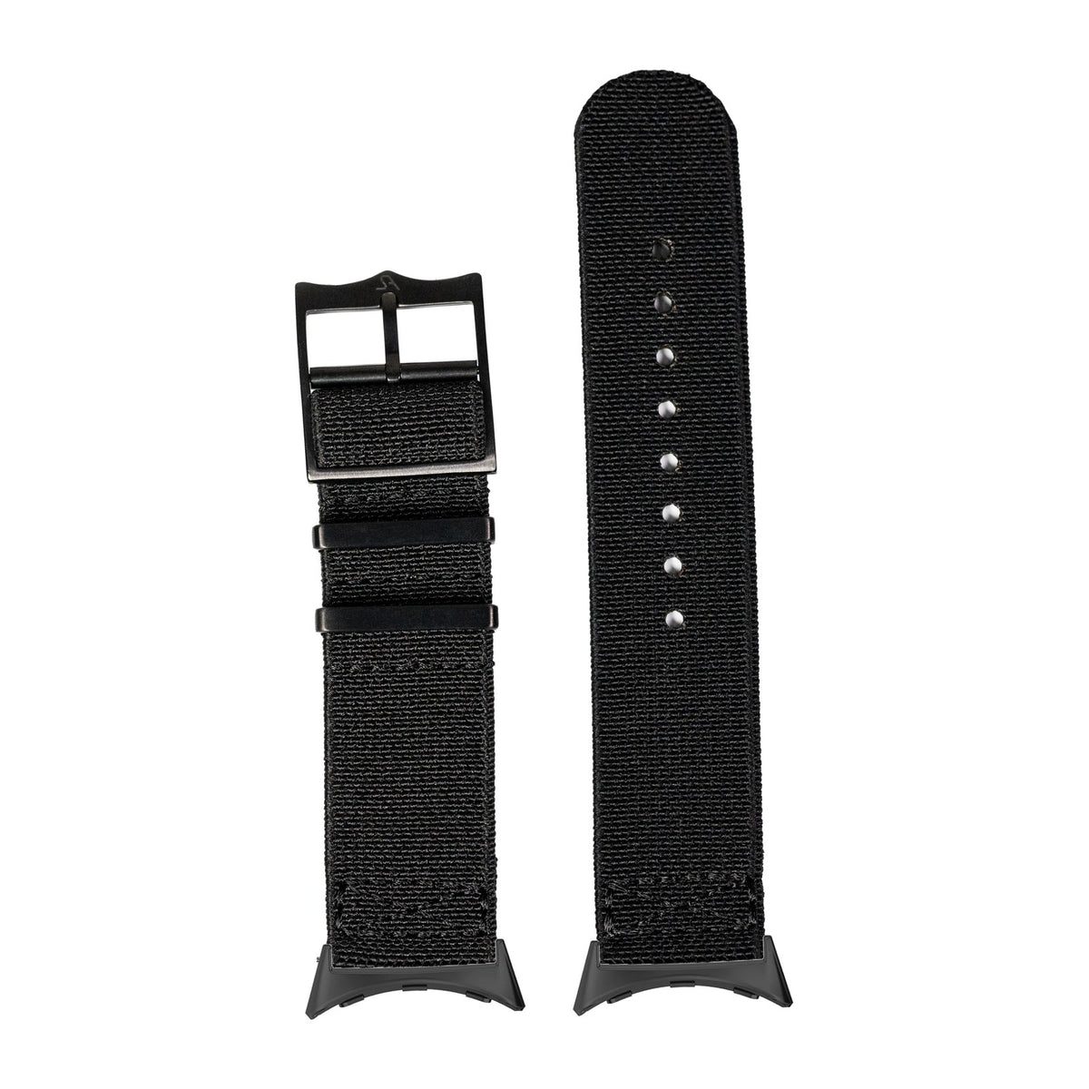 ElastoFlex - Stealth Black [Black Hardware] Black with Google Pixel Spring Bar Adapters - Wear Any 20mm Strap! for Pixel Watch 3-5 45mm
