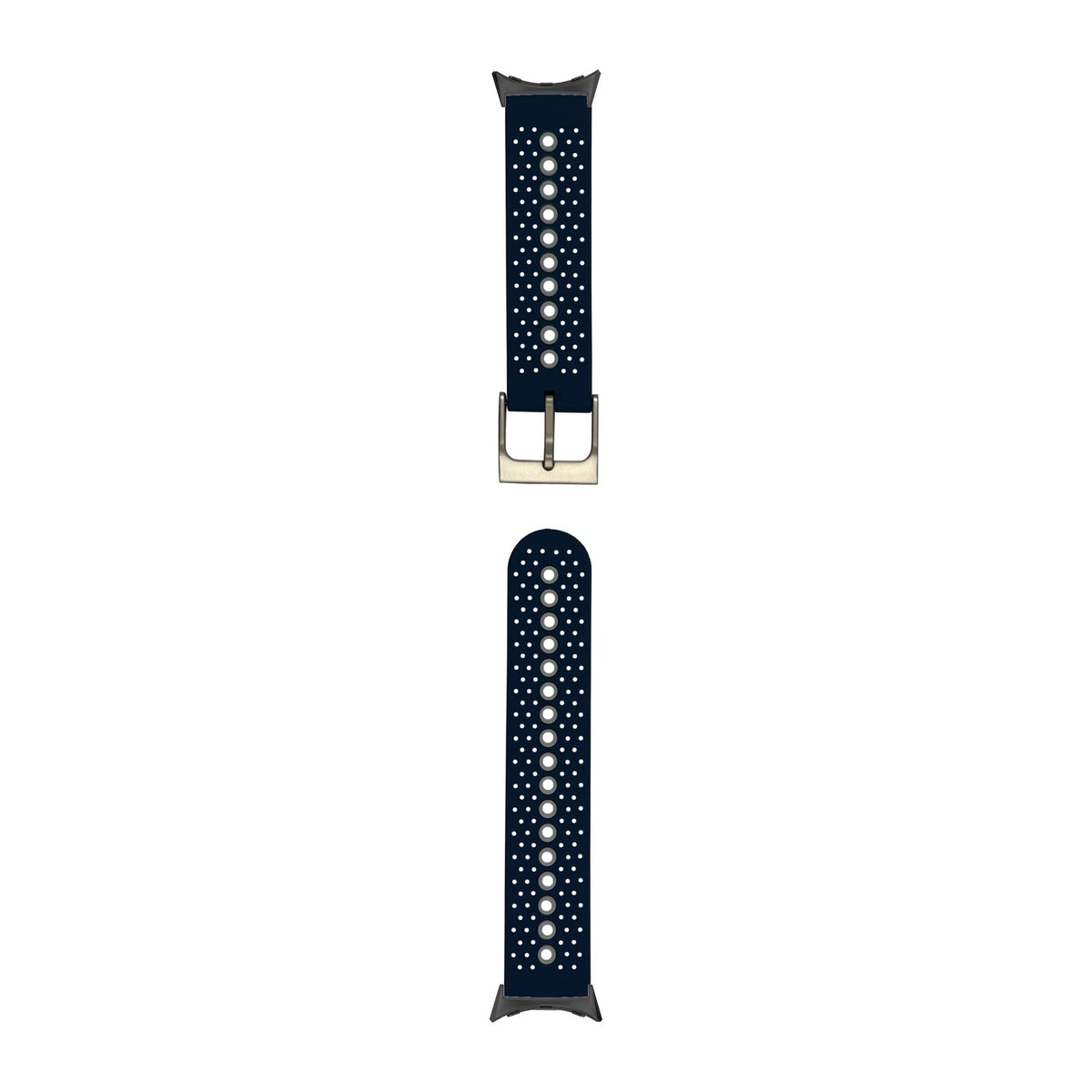 Flexi Sports Silicone 2 Navy Black with Google Pixel Spring Bar Adapters - Wear Any 20mm Strap! for Pixel Watch 3-5 45mm