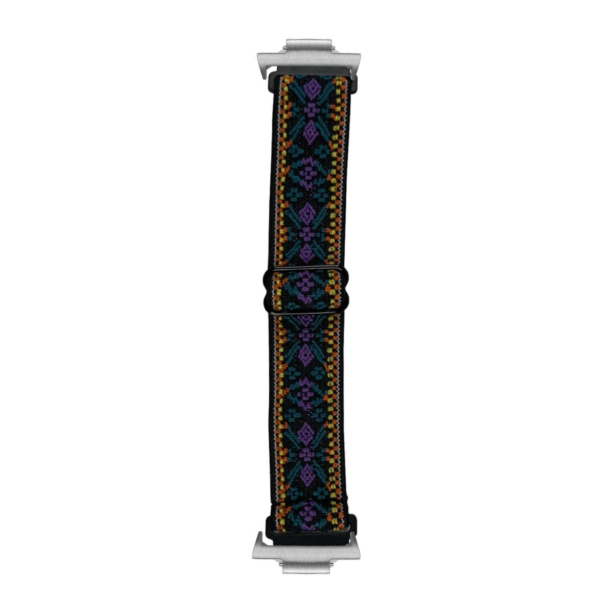 Weaved Elastic Loop Gaucho 5 Silver with Strap Adapter for Tissot PRX 40