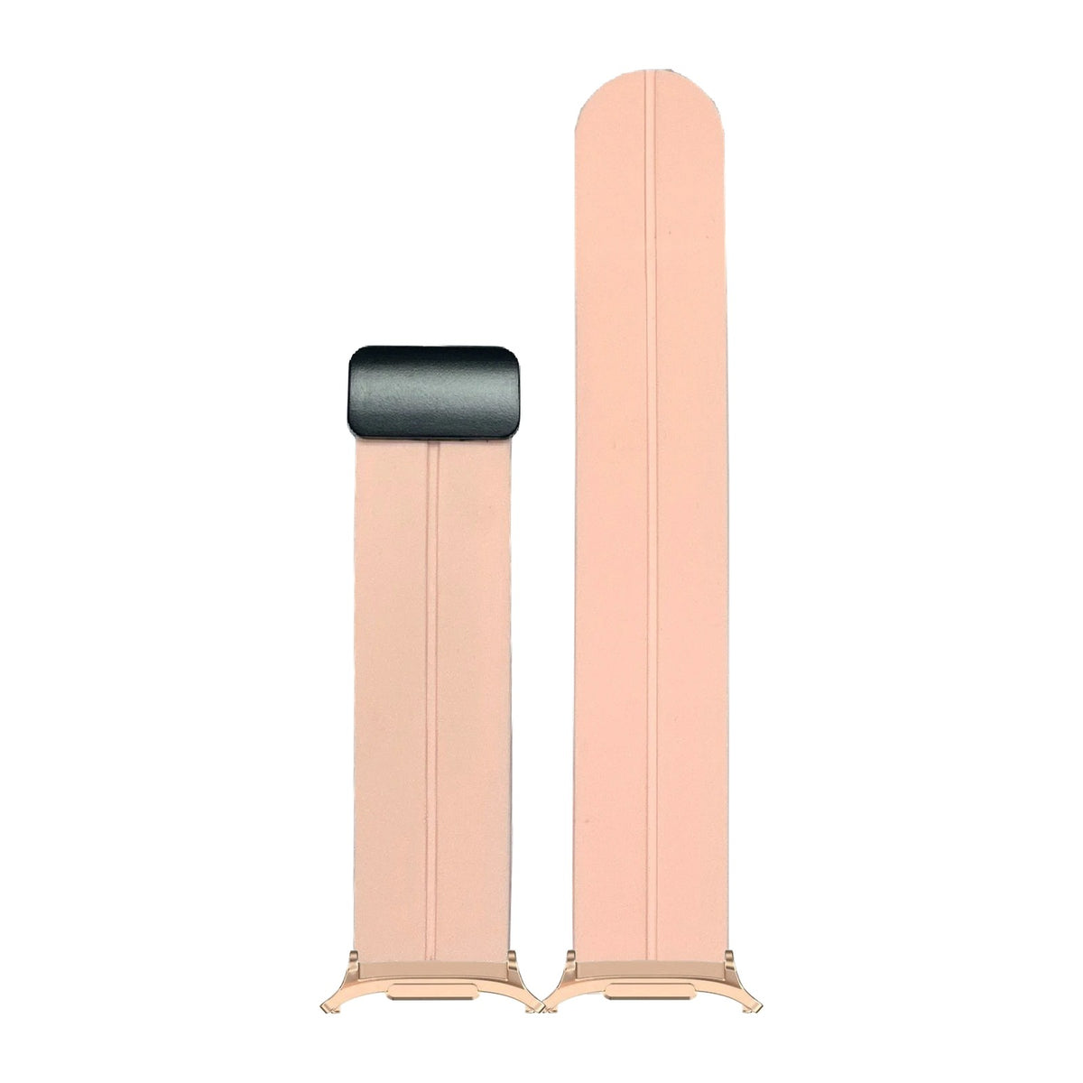 Silicone Pink Rose Gold with Magnetic Clasp with Strap Adapter for Galaxy Watch 8-9/Ultra