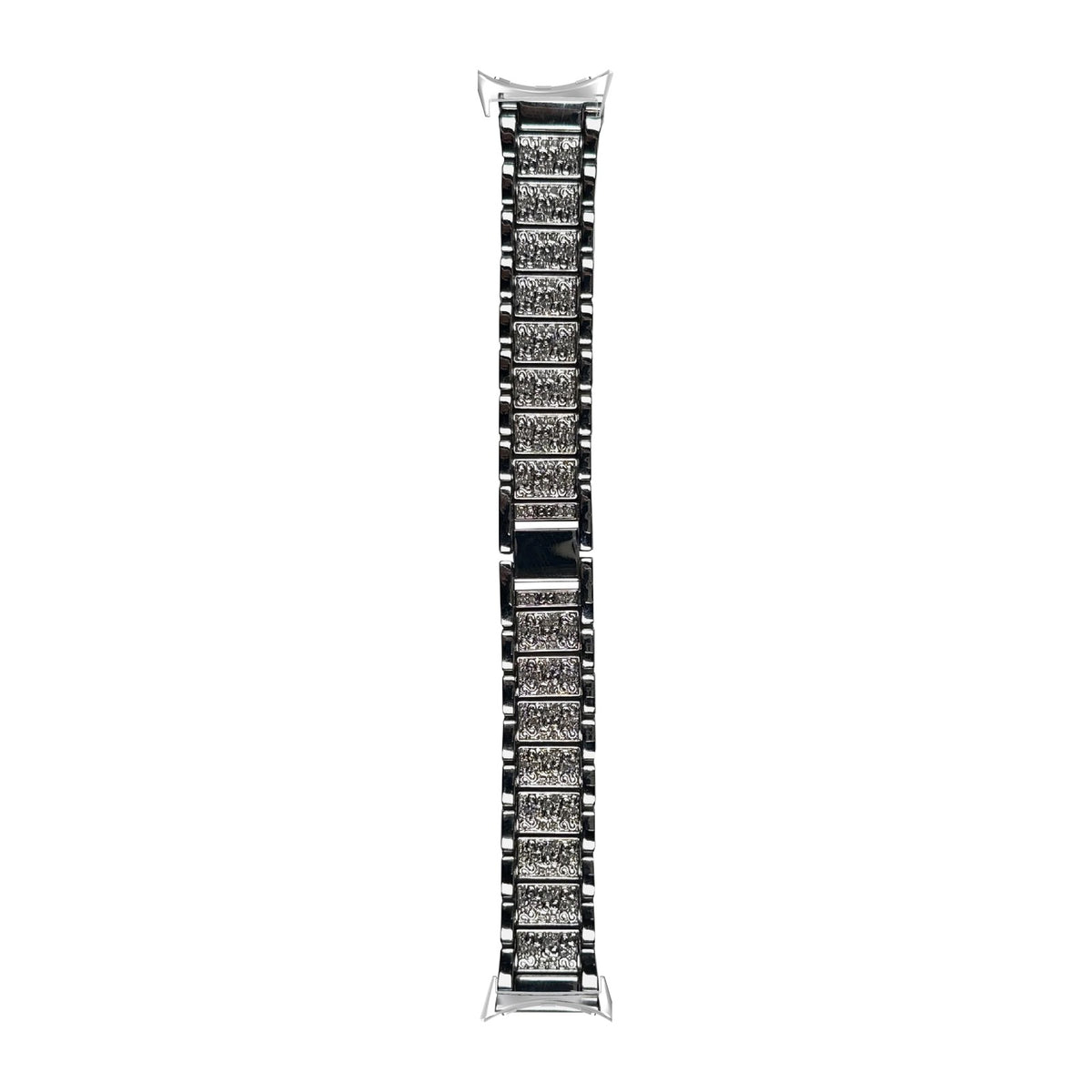 Zirconia Shimmer Bracelet Silver Silver with Google Pixel Spring Bar Adapters - Wear Any 20mm Strap! for Pixel Watch 1-5 41mm