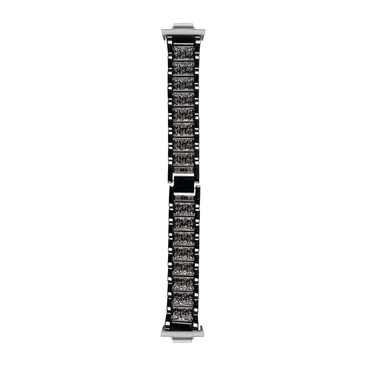 Zirconia Shimmer Bracelet Black Silver with Strap Adapter for Tissot PRX 40