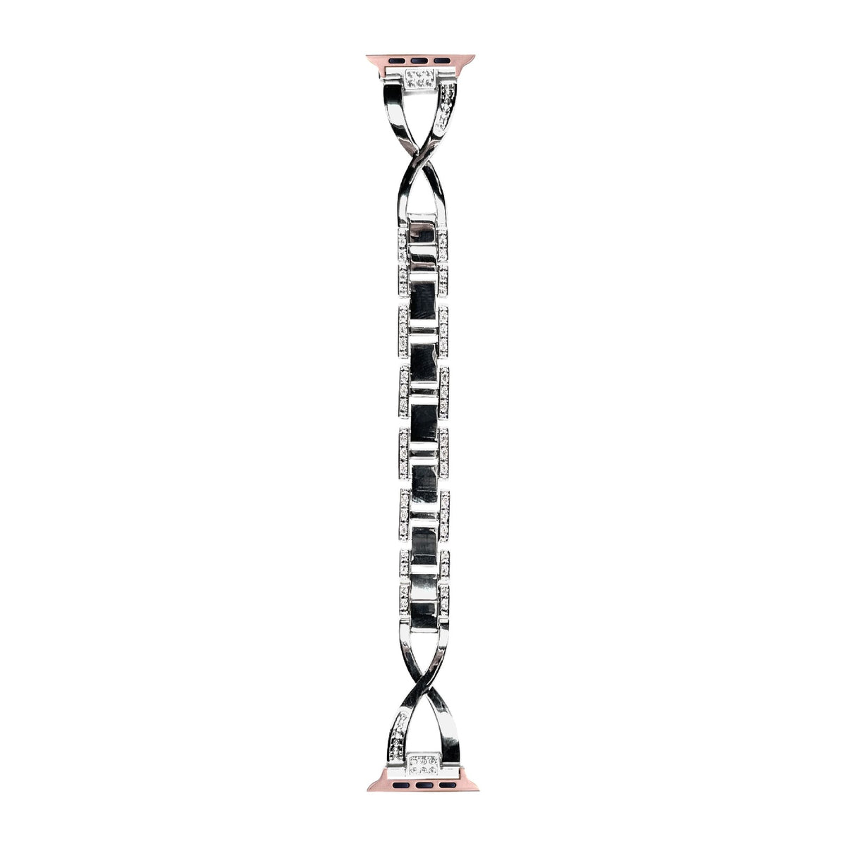 Helix Bracelet Silver Rose Gold with Connecters - Spring Bar Type for Apple Watch