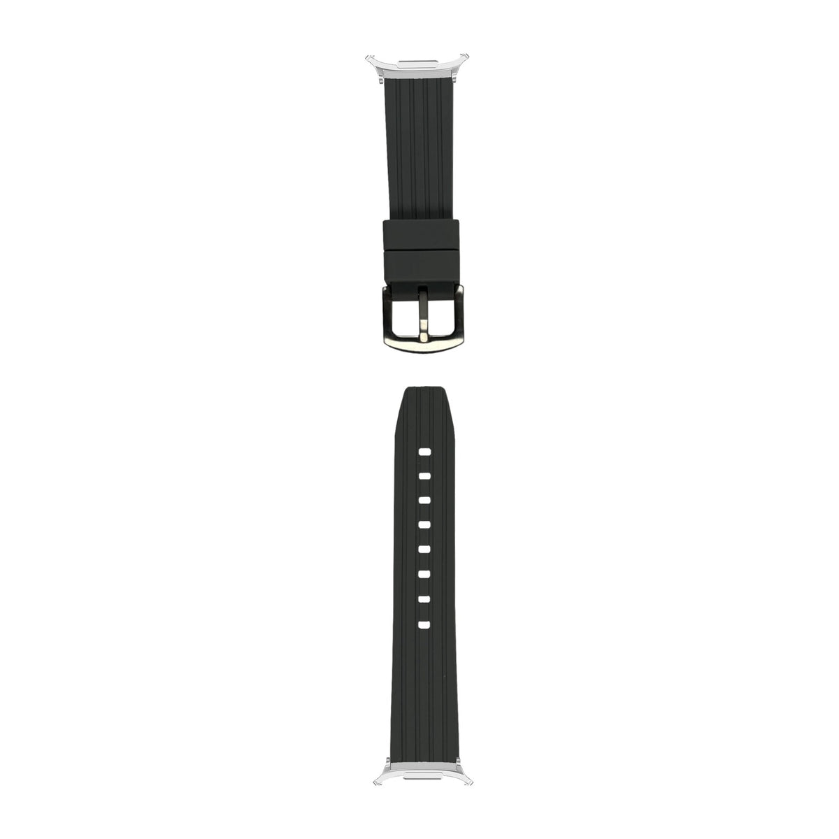 Flexi Silicone Grey 4 Silver with Strap Adapter for Galaxy Watch 8-9/Ultra