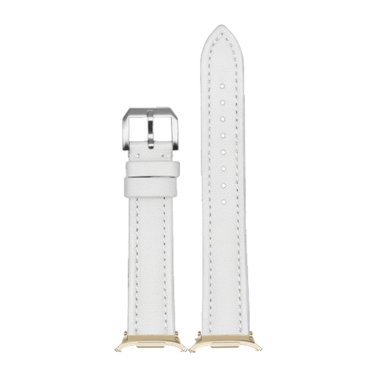 King Sailcloth - White Small / Medium Gold with Strap Adapter for Galaxy Watch 8-9/Ultra