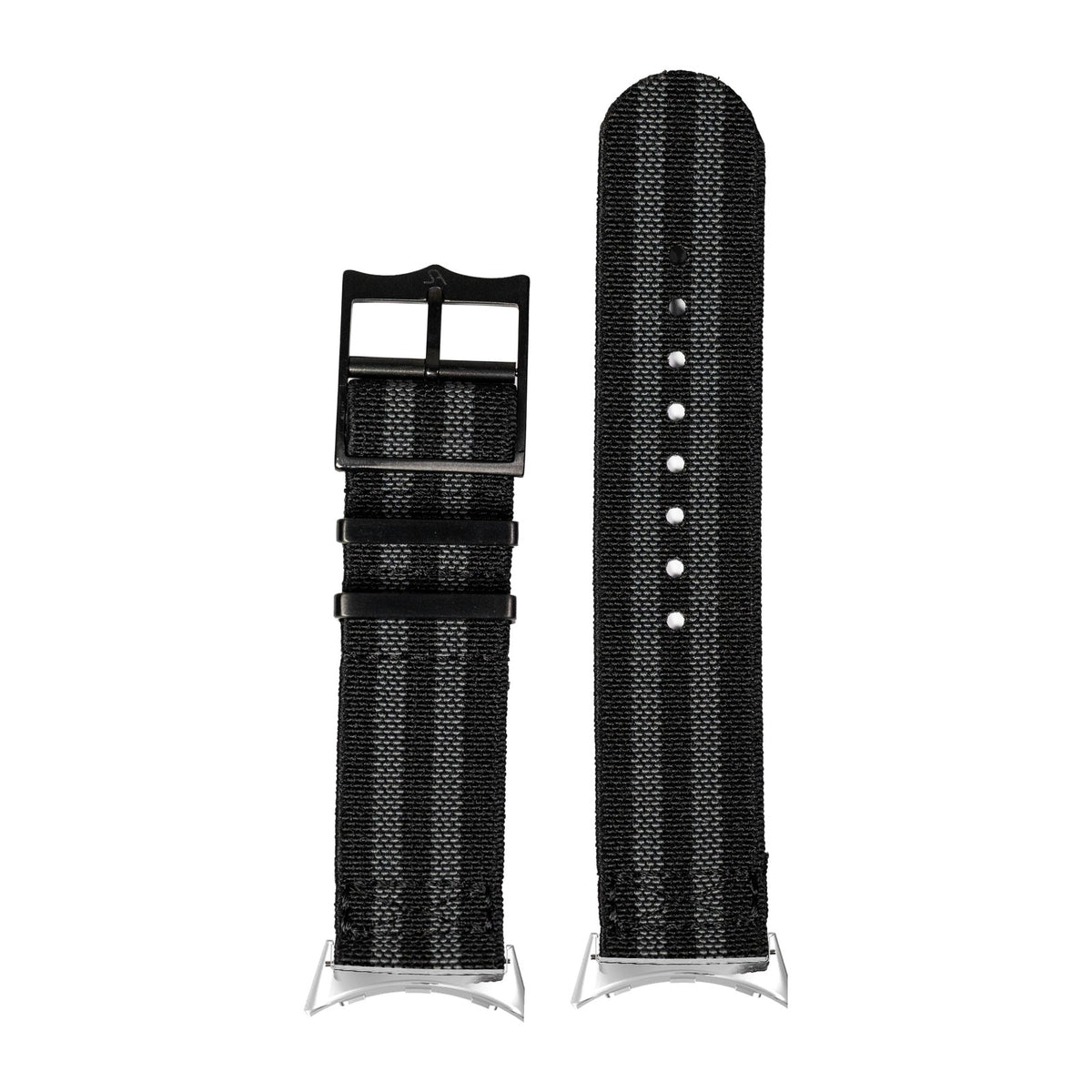 ElastoFlex - Stealth Bond [Black Hardware] Silver with Google Pixel Spring Bar Adapters - Wear Any 20mm Strap! for Pixel Watch 3-5 45mm