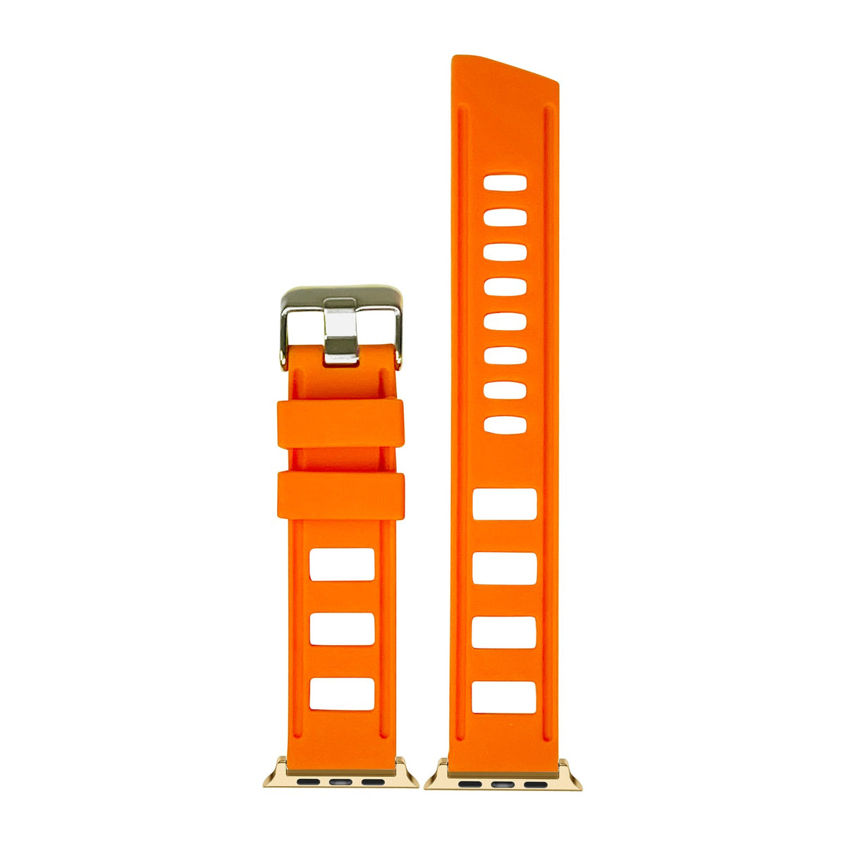 Iso Silicone Orange Gold with Connecters - Spring Bar Type for Apple Watch