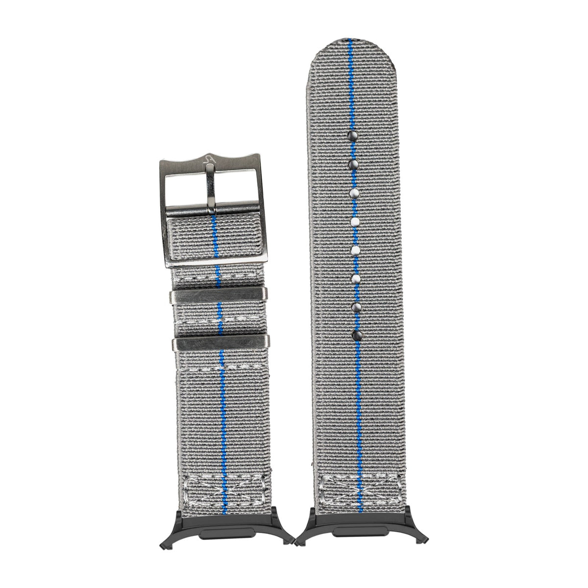 ElastoFlex - Grey/Blue Black with Strap Adapter for Galaxy Watch 8-9/Ultra