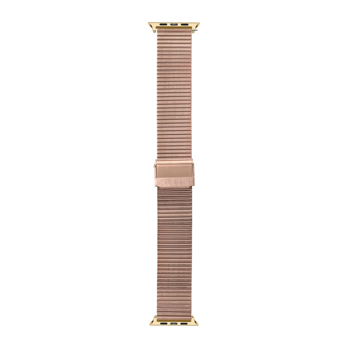 Flat-Link Micro-Adjustable Bracelet Rose Gold Gold with Connecters - Spring Bar Type for Apple Watch