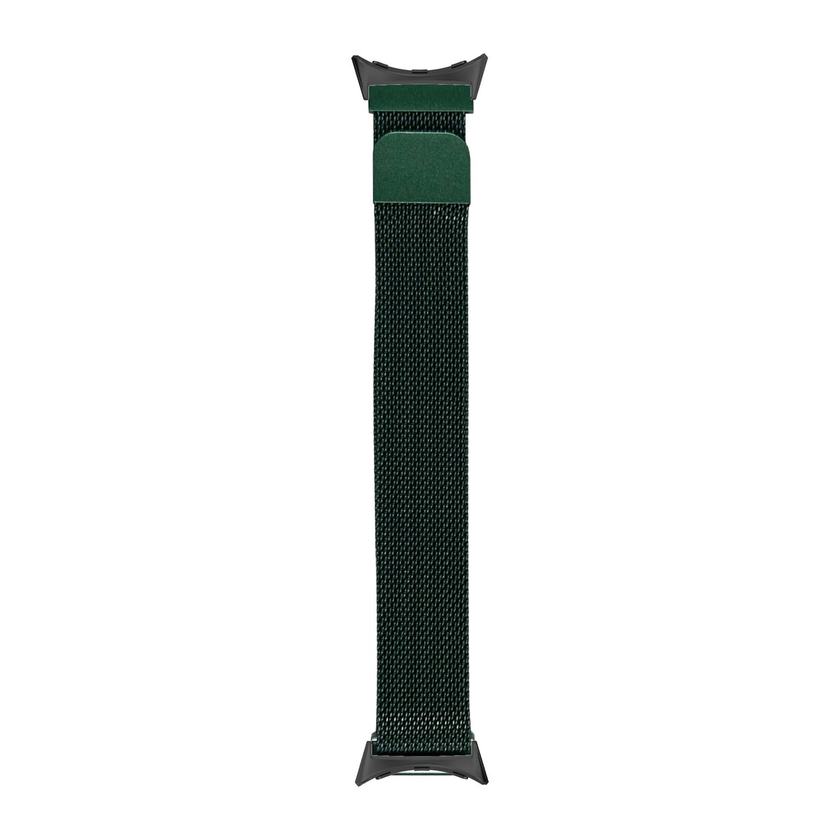 Milanese - Green Black with Google Pixel Spring Bar Adapters - Wear Any 20mm Strap! for Pixel Watch 1-5 41mm
