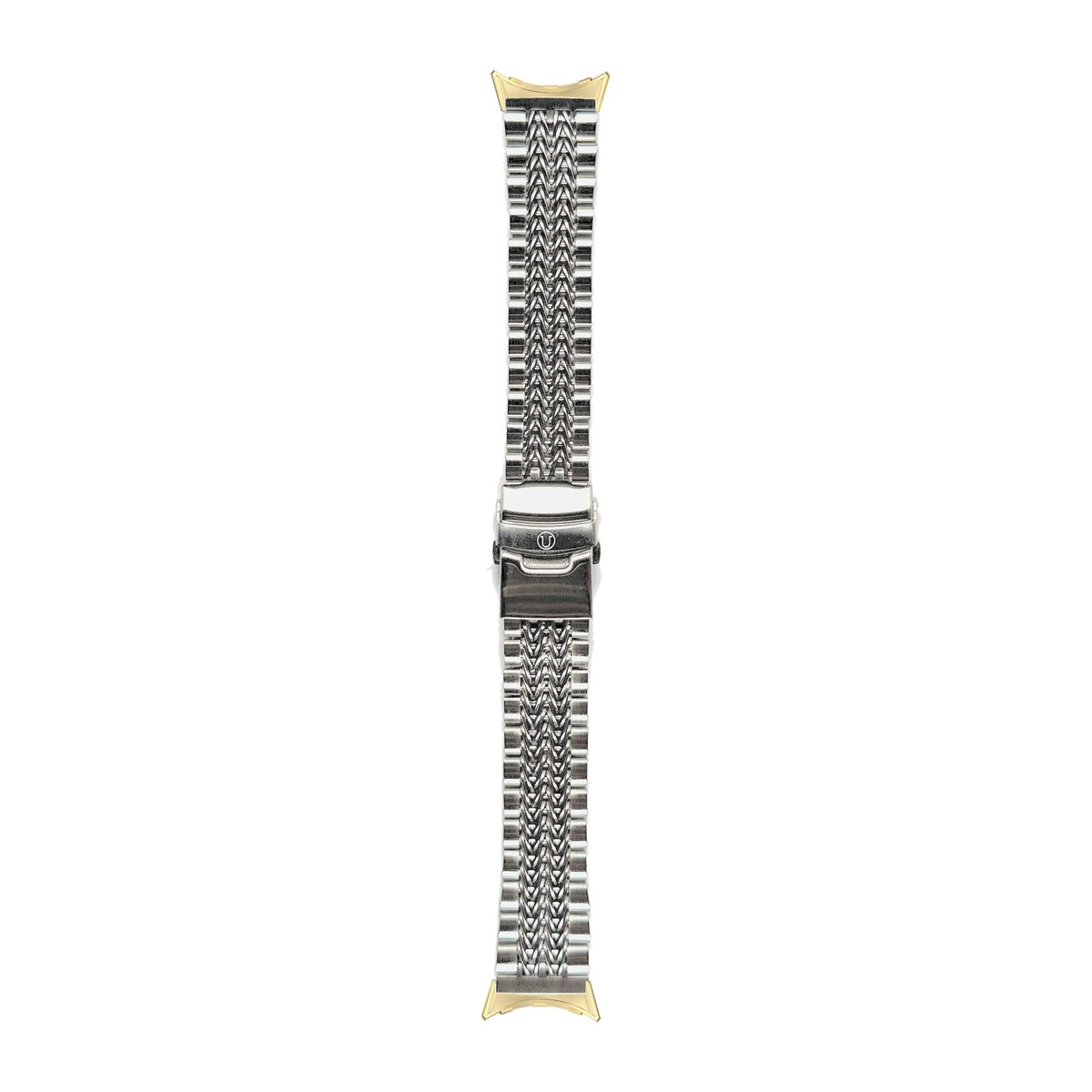 Razor-Wire Straight End Bracelet (20/22mm) Gold with Google Pixel Spring Bar Adapters - Wear Any 20mm Strap! for Pixel Watch 1-5 41mm