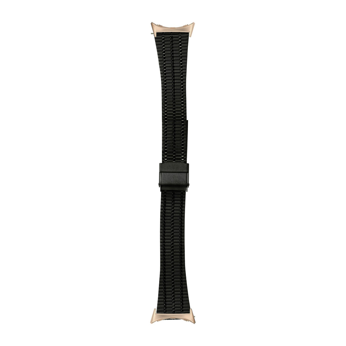 Vintage Tapered Bracelet Black Rose Gold with Google Pixel Spring Bar Adapters - Wear Any 20mm Strap! for Pixel Watch 1-5 41mm