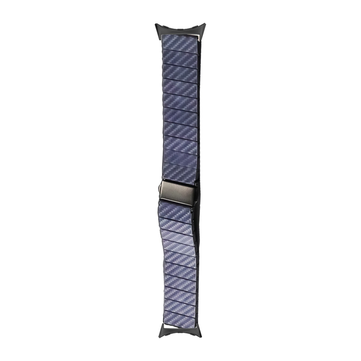 Carbon Fibre Bracelet - Blue Black with Google Pixel Spring Bar Adapters - Wear Any 20mm Strap! for Pixel Watch 1-5 41mm