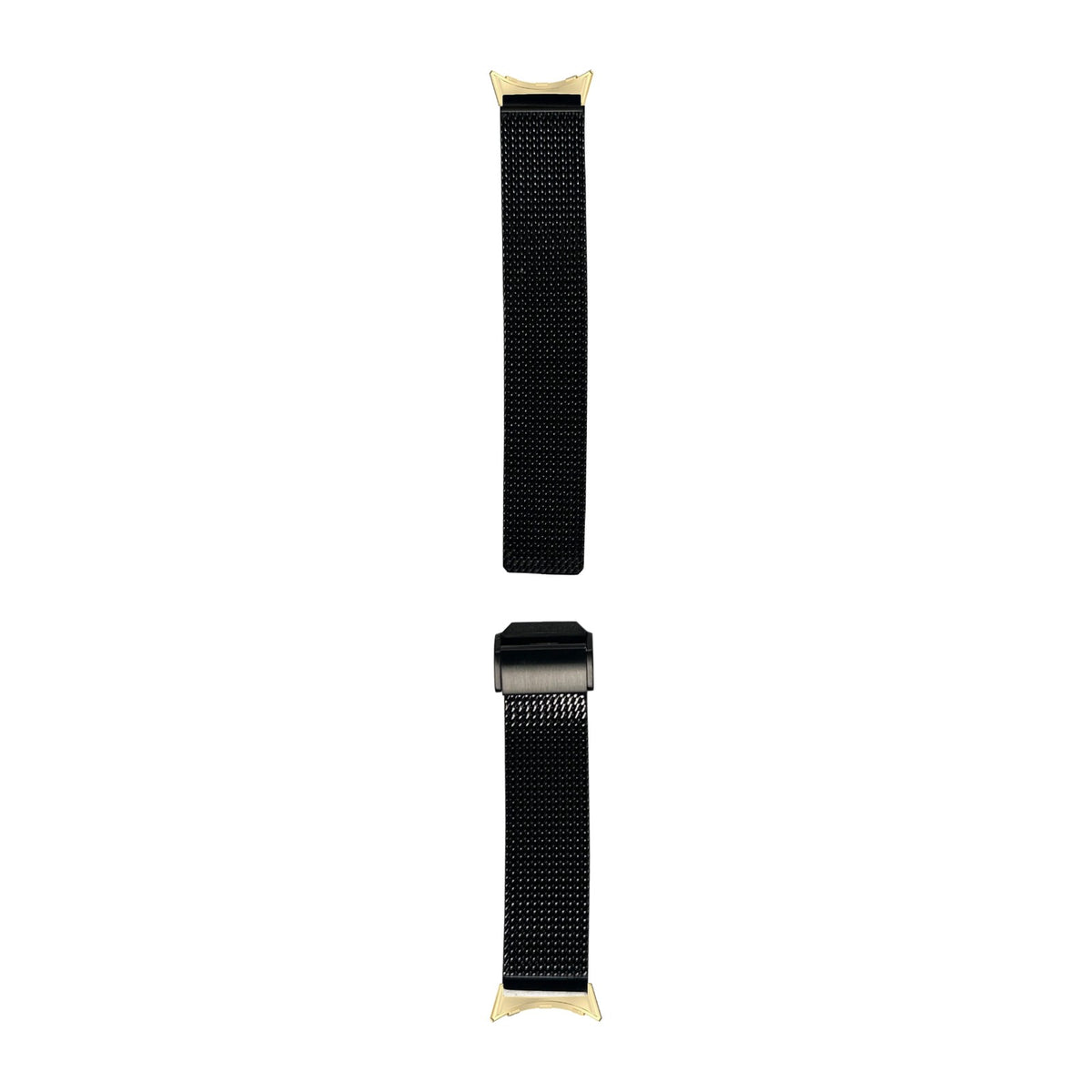 Infinite Mesh Black Gold with Google Pixel Spring Bar Adapters - Wear Any 20mm Strap! for Pixel Watch 1-5 41mm