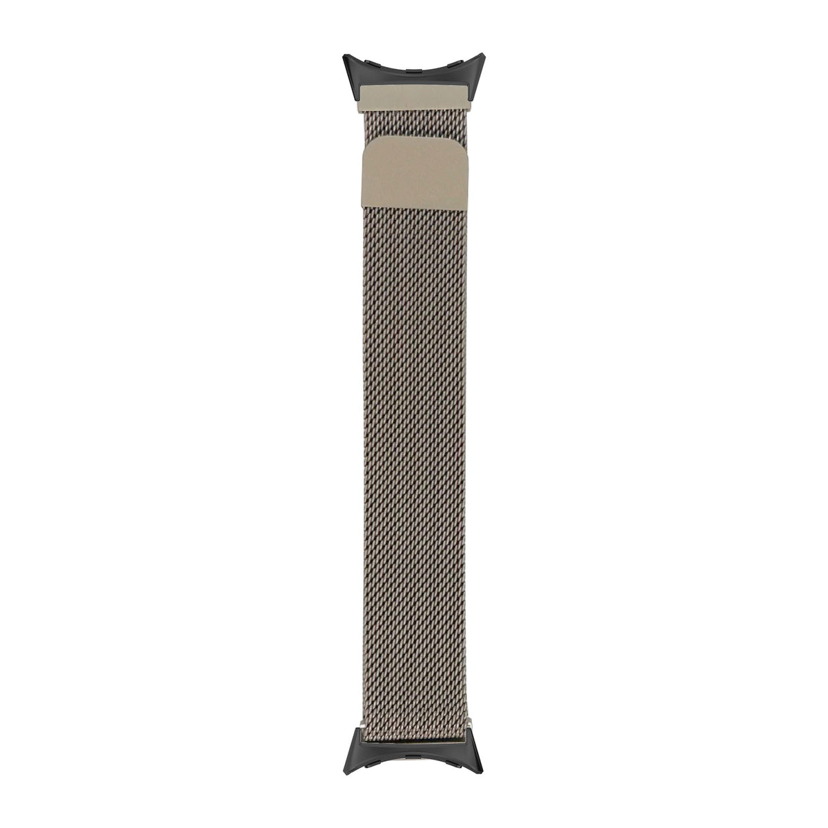 Milanese - Champagne Gold Black with Google Pixel Spring Bar Adapters - Wear Any 20mm Strap! for Pixel Watch 1-5 41mm