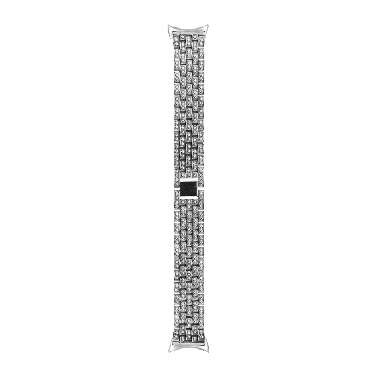 Shimmer Bracelet Silver Silver with Google Pixel Spring Bar Adapters - Wear Any 20mm Strap! for Pixel Watch 3-5 45mm