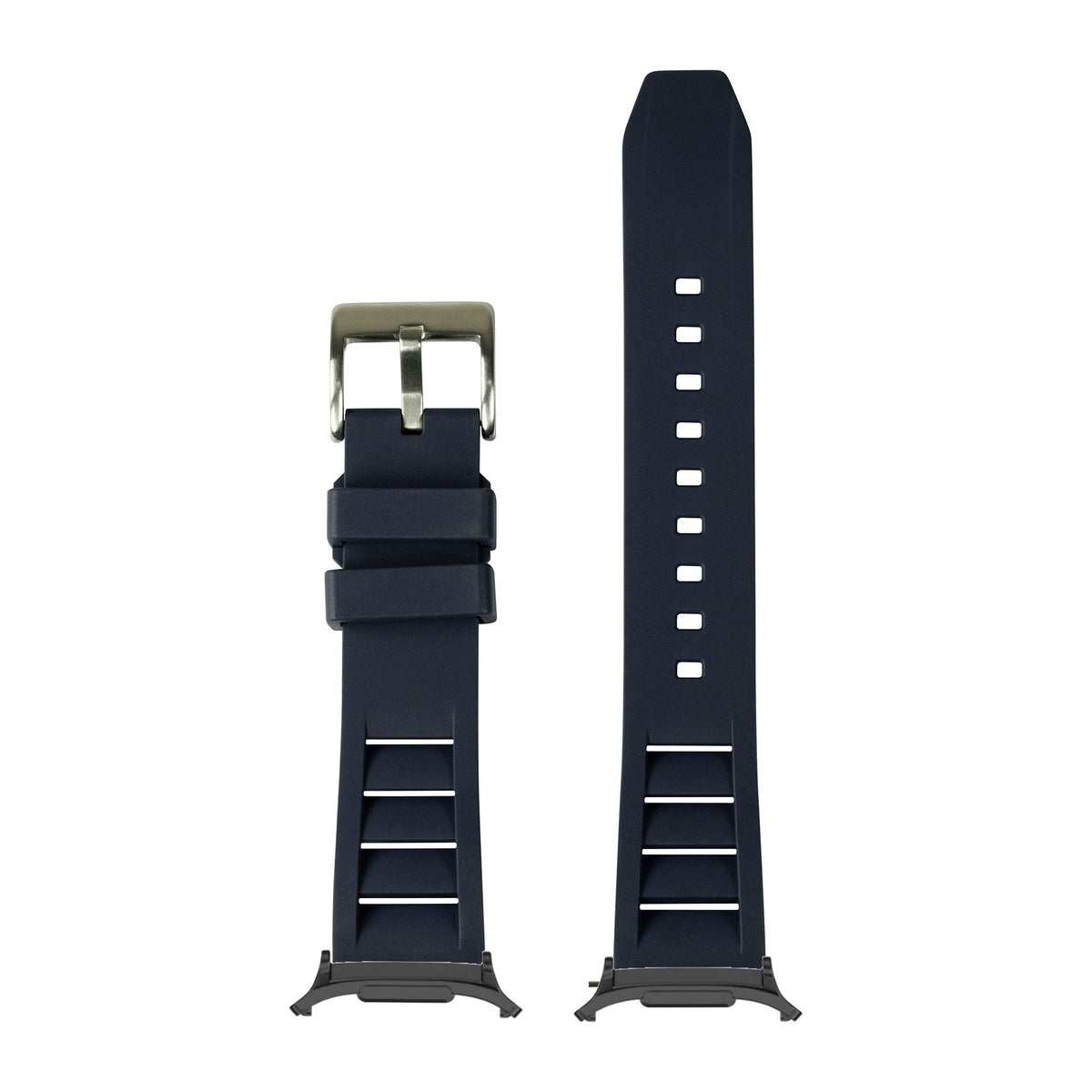 Shark Fin FKM Rubber - Navy Blue for the Galaxy Watch 8, 9 and Ultra with adapter fitted