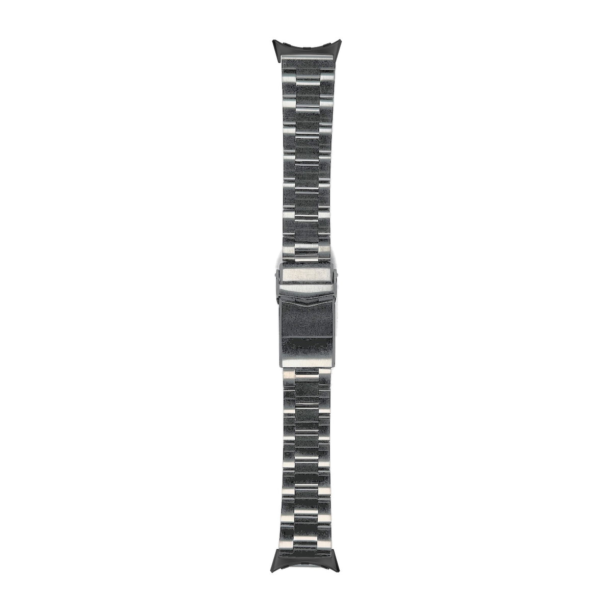 Black Super-O Steel Bracelet Black with V-Clasp with DLC Coating with Google Pixel Spring Bar Adapters - Wear Any 20mm Strap! for Pixel Watch 1-5 41mm