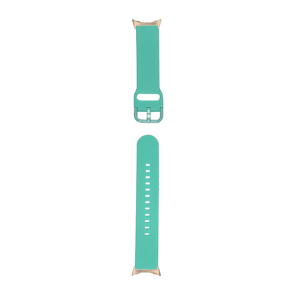 Flexi Silicone 6 Cyan Rose Gold with Google Pixel Spring Bar Adapters - Wear Any 20mm Strap! for Pixel Watch 1-5 41mm